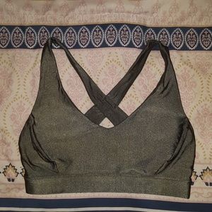 Olive Green Sports Bra